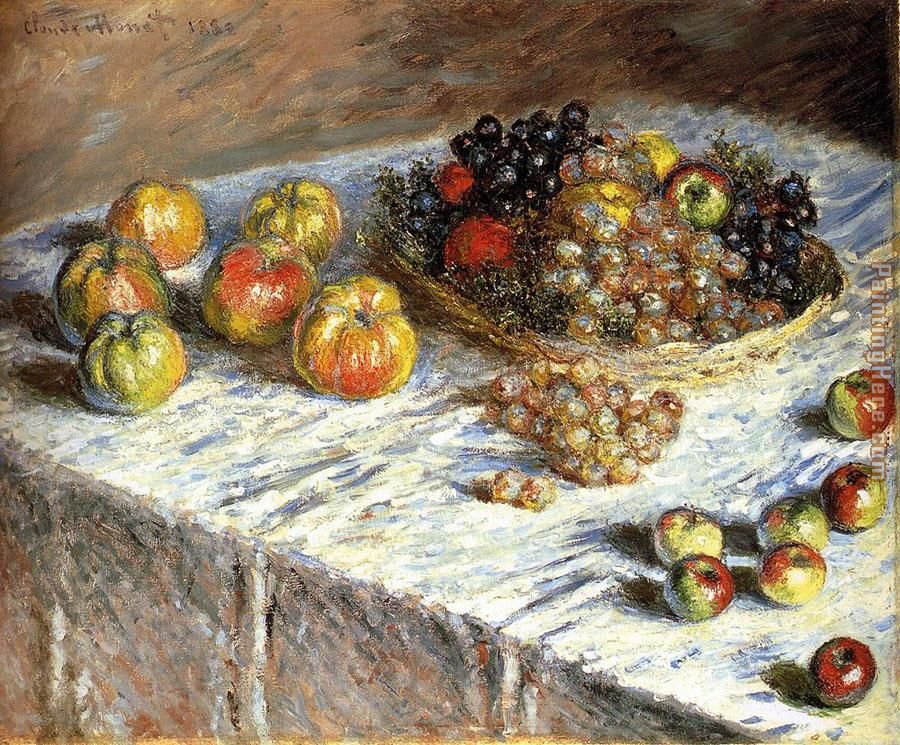 Still Life Apples And Grapes painting - Claude Monet Still Life Apples And Grapes art painting